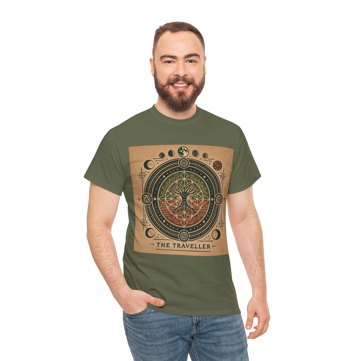 Cosmic Tree Unisex Heavy Cotton Tee - The Traveller Design