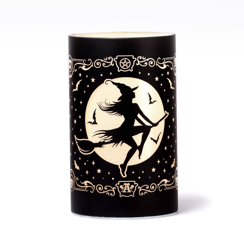 Witch by Moonlight Lantern (LED Lamp)
