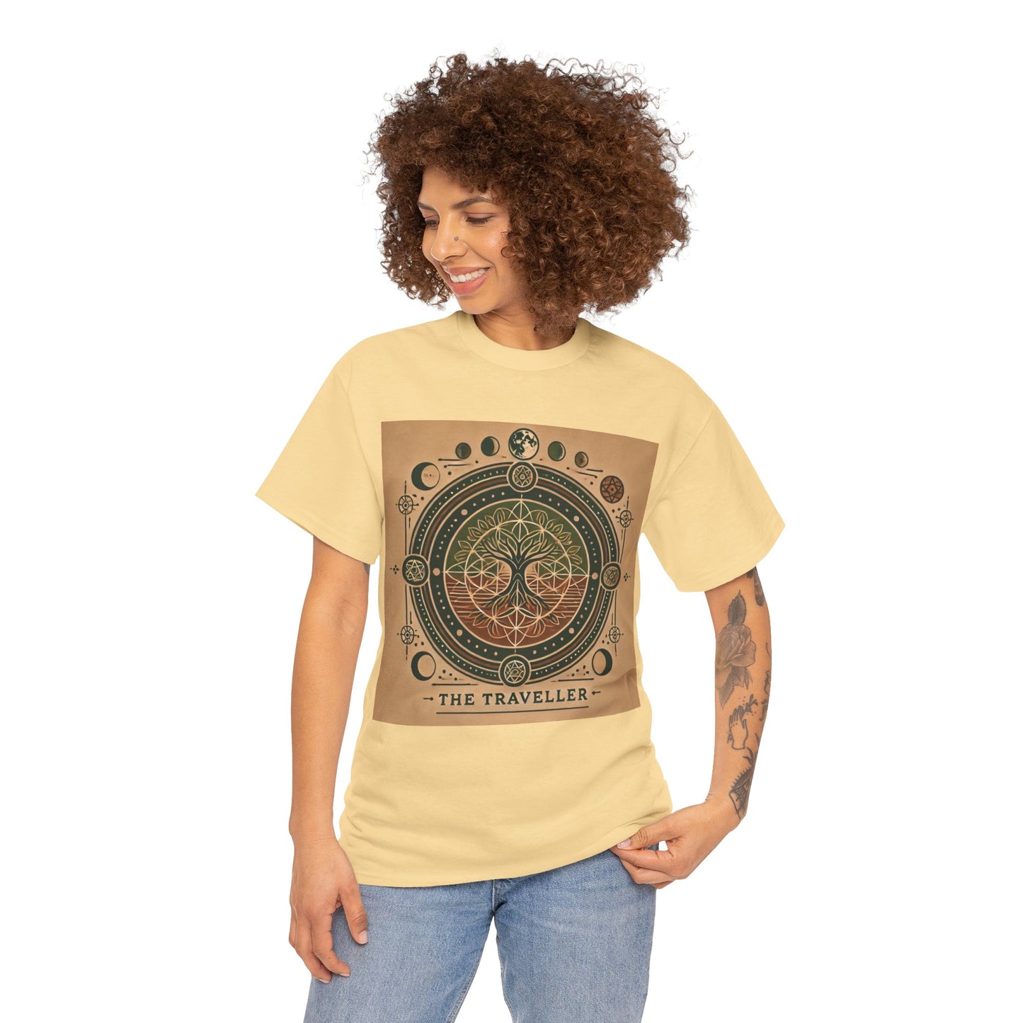 Cosmic Tree Unisex Heavy Cotton Tee - The Traveller Design