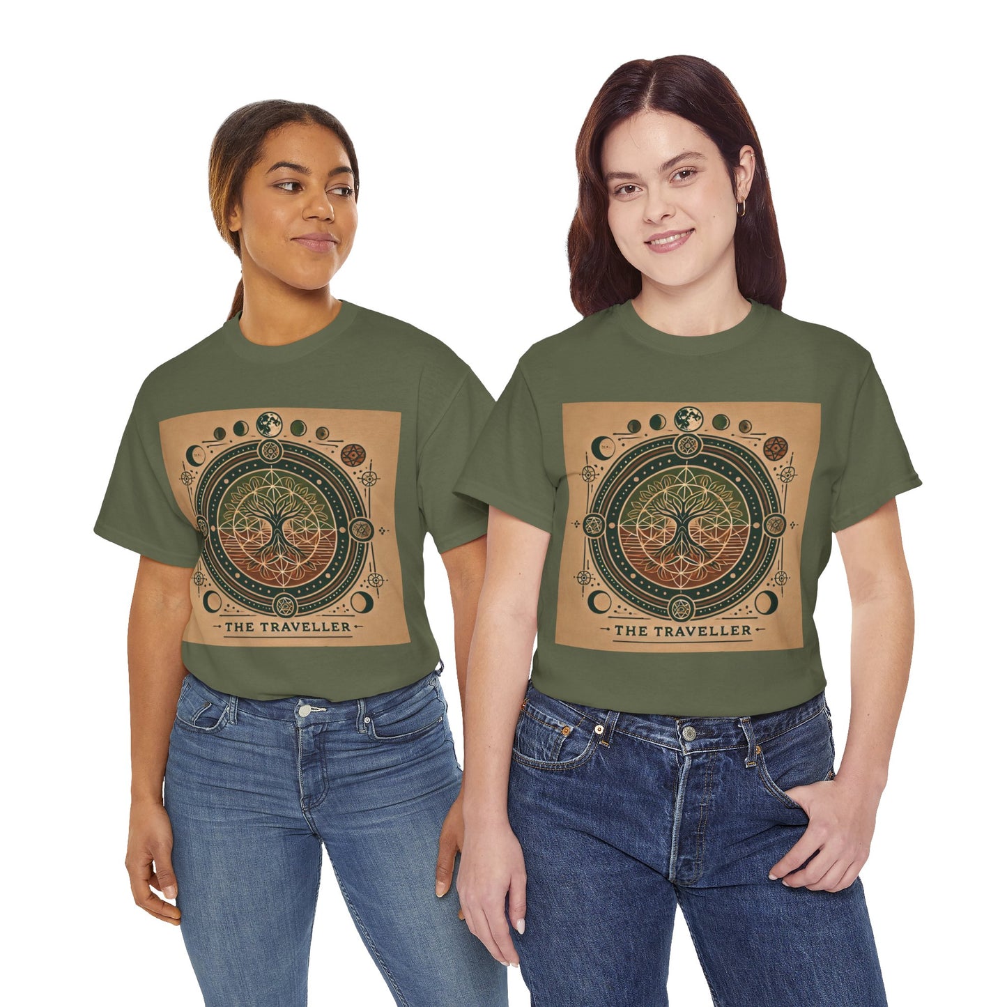 Cosmic Tree Unisex Heavy Cotton Tee - The Traveller Design