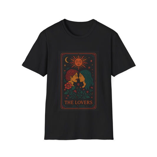 The Lovers Tarot Unisex Softstyle T-Shirt - Romantic Gift for Couples