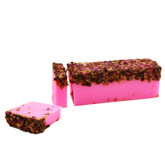 Rose & Rose Petals - Soap Slice
