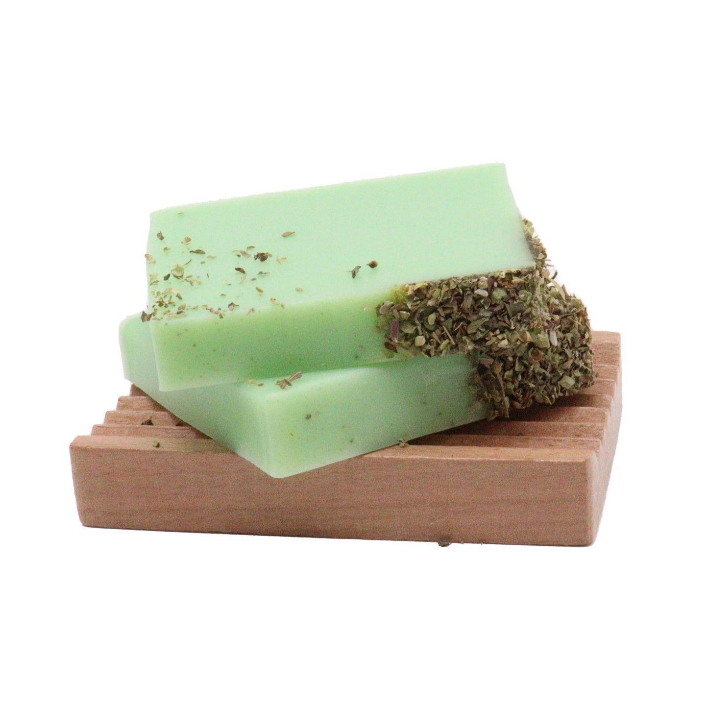 Green Tea & Olive soap slice