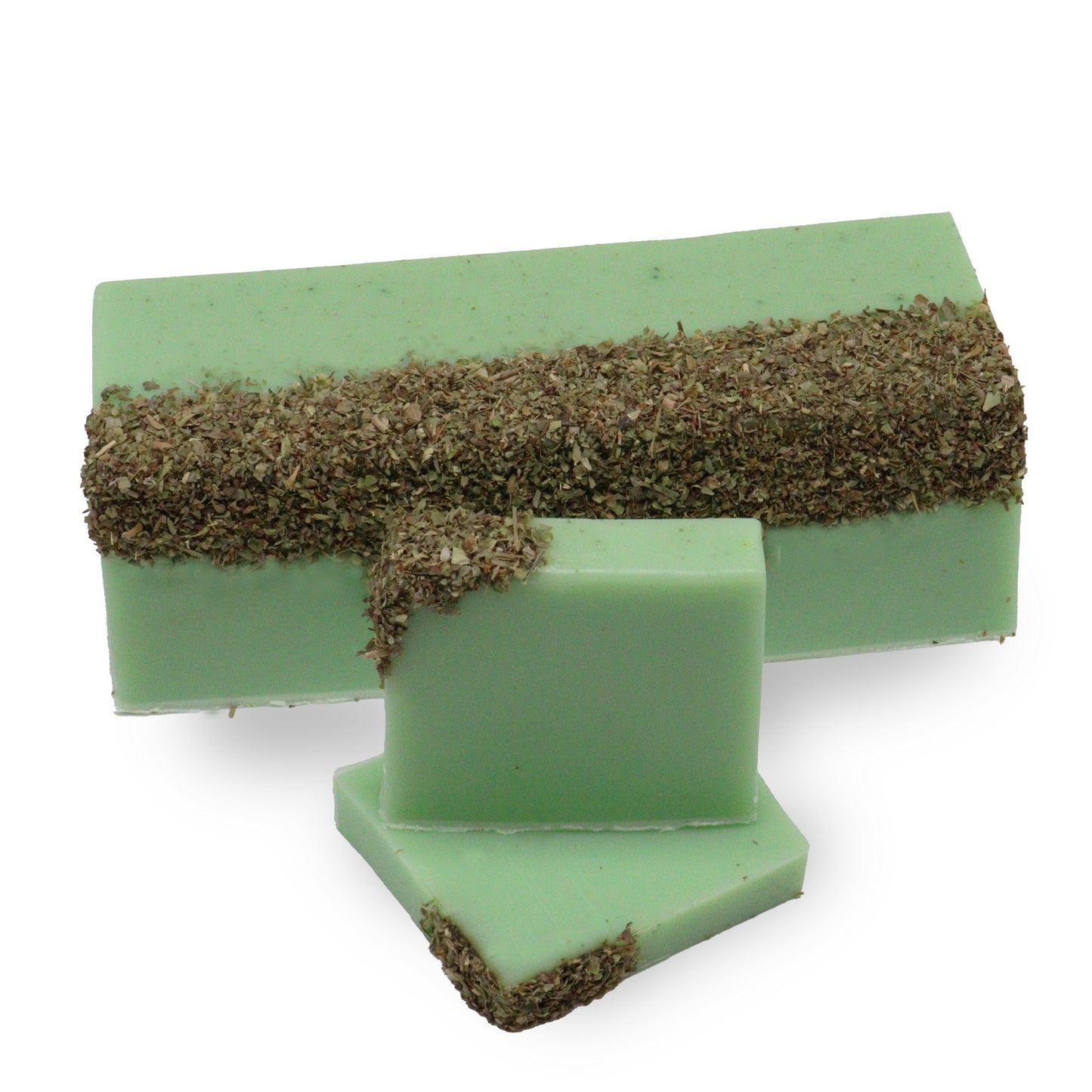 Green Tea & Olive soap slice