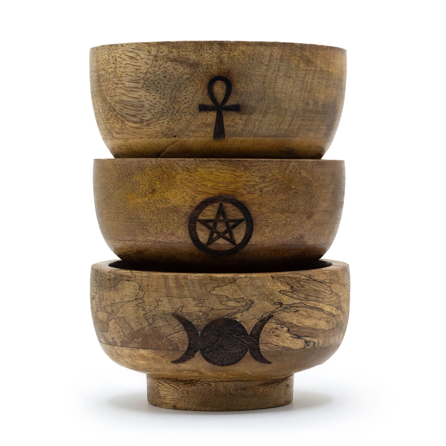 Ritual bowl incense cone holder - Ankh