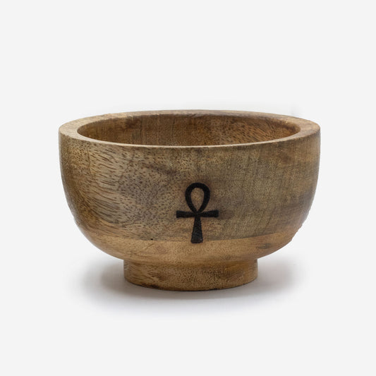 Ritual bowl incense cone holder - Ankh