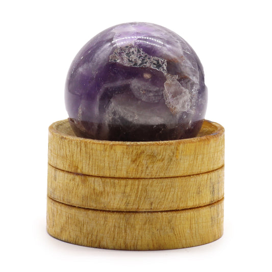 Gemstone Crystal Sphere with stand - African Amethyst