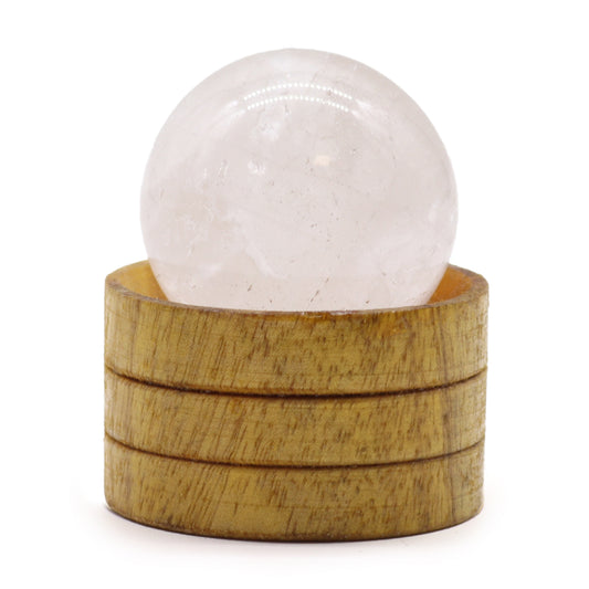 Gemstone Crystal Sphere with stand - Clear Quartz