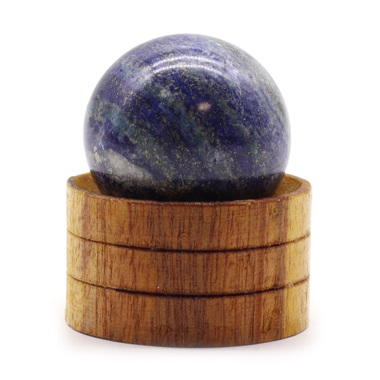 Gemstone Crystal Sphere with stand - Afghan Lapis