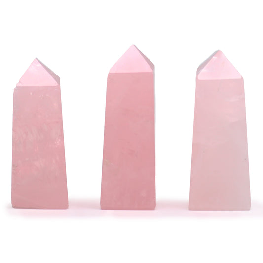 Gemstone Obelisk Point - Rose Quartz