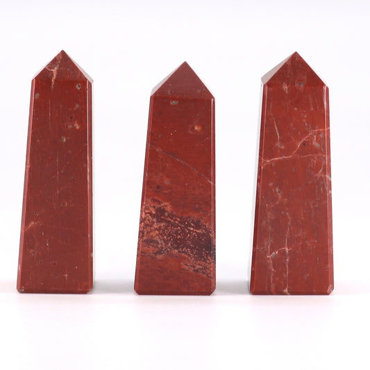 Gemstone Obelisk Point - Red Jasper