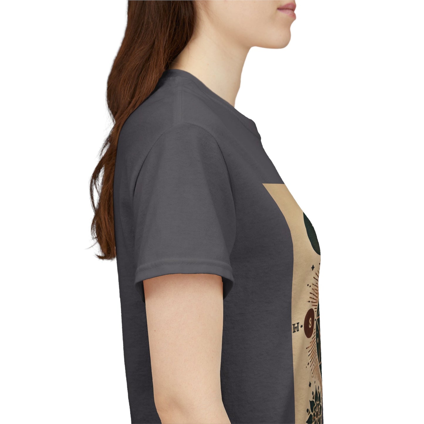 Cosmic Mandala Unisex Heavy Cotton Tee - Spiritual Design for Astrologers & Nature Lovers