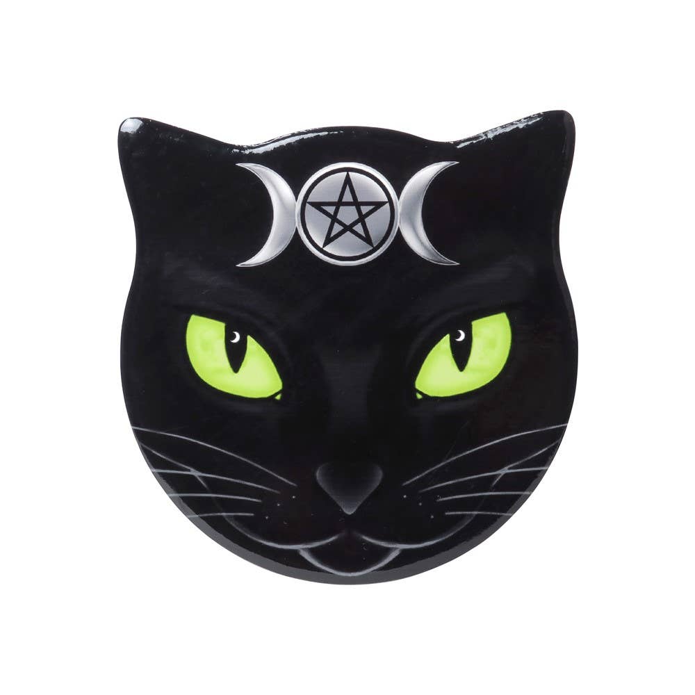 Triple Moon Cat (Ceramic Coaster)