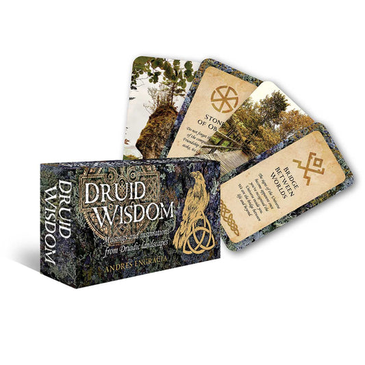 Card set with 'Druid Wisdom' packaging on a white background