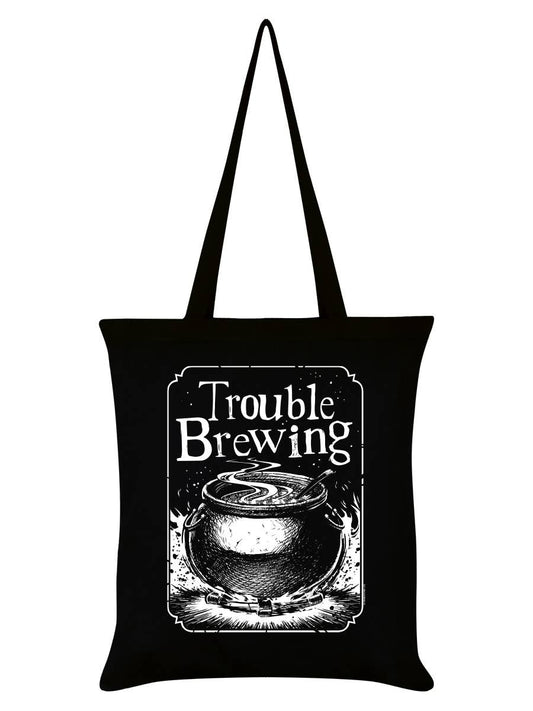 Trouble Brewing Black Tote Bag