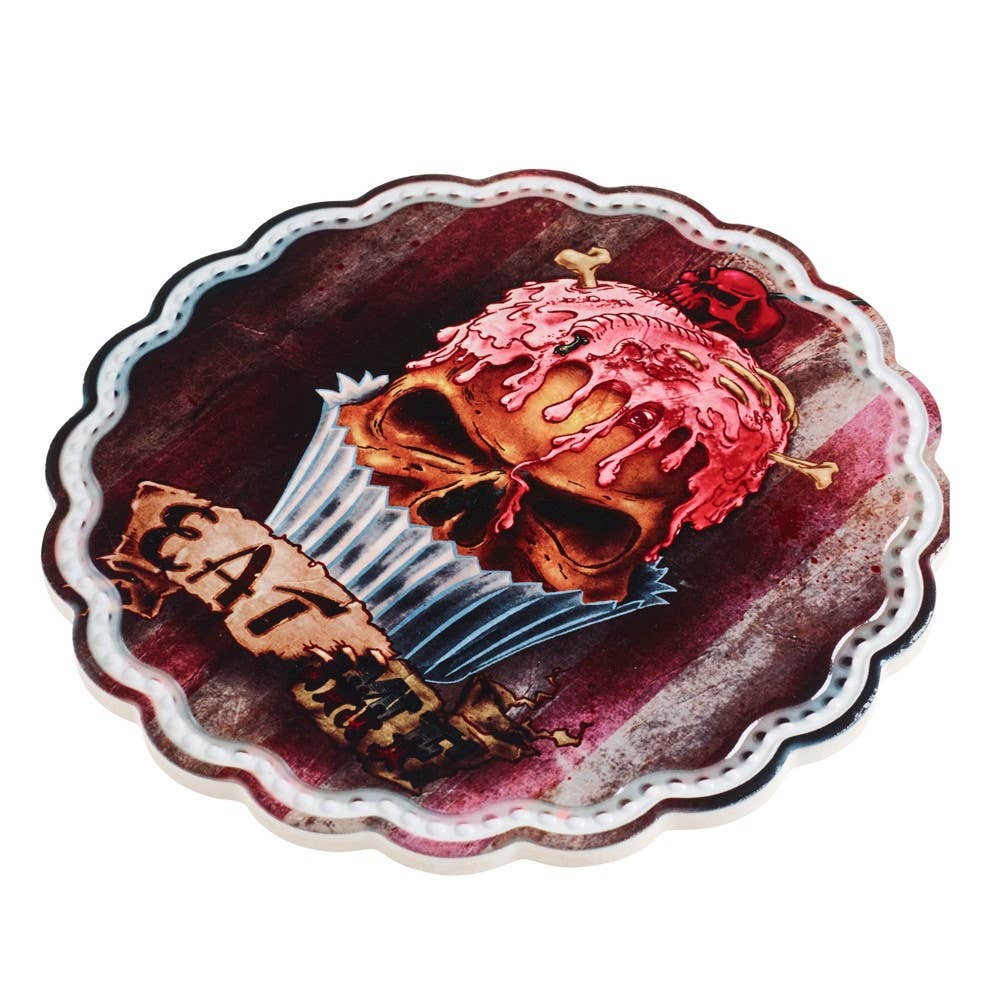 Skull Cupcake (Ceramics Trivet)