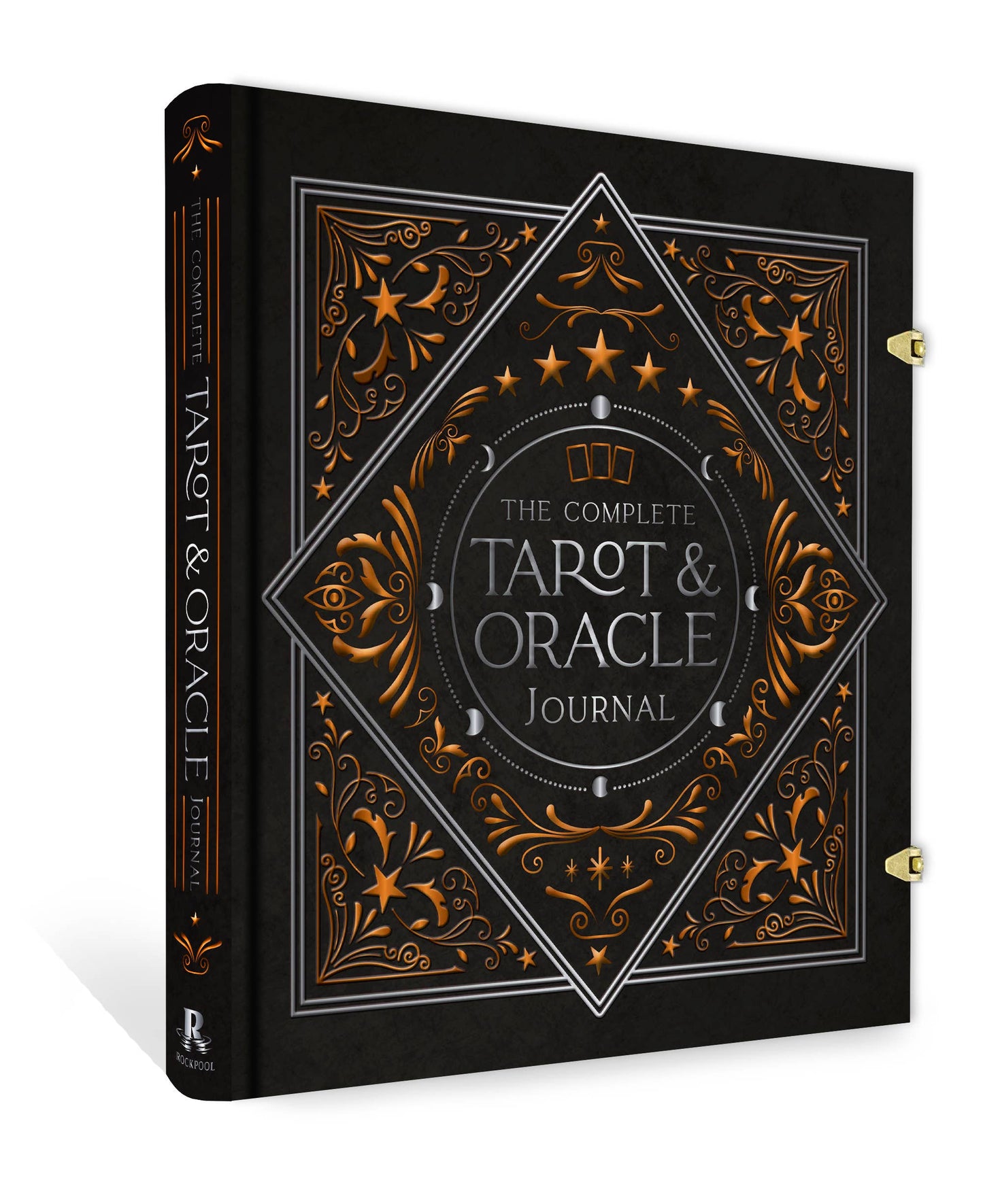 Black and gold 'The Complete Tarot & Oracle Journal' on a white background