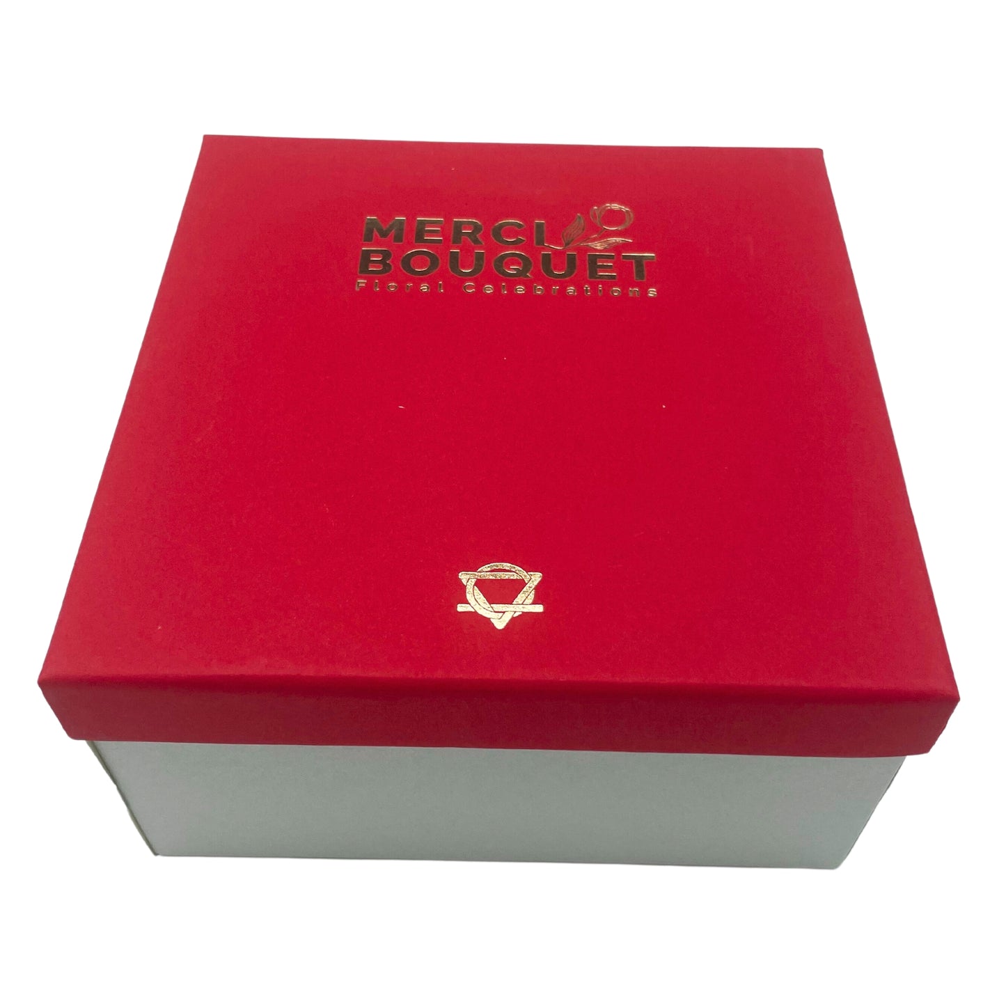 soap flower square gift box-classic red rose