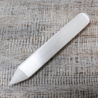 Selenite Wand - Point at one end