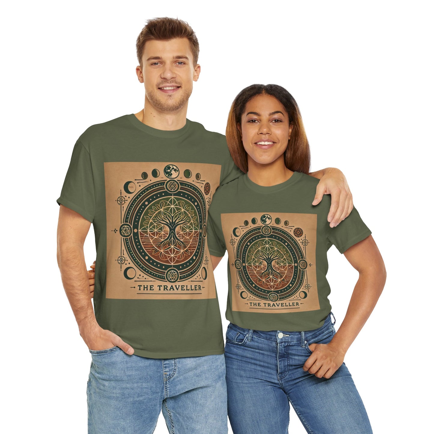 Cosmic Tree Unisex Heavy Cotton Tee - The Traveller Design