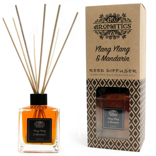 Essential Oil Reed Diffuser - 200ml Ylang Ylang & Mandarin
