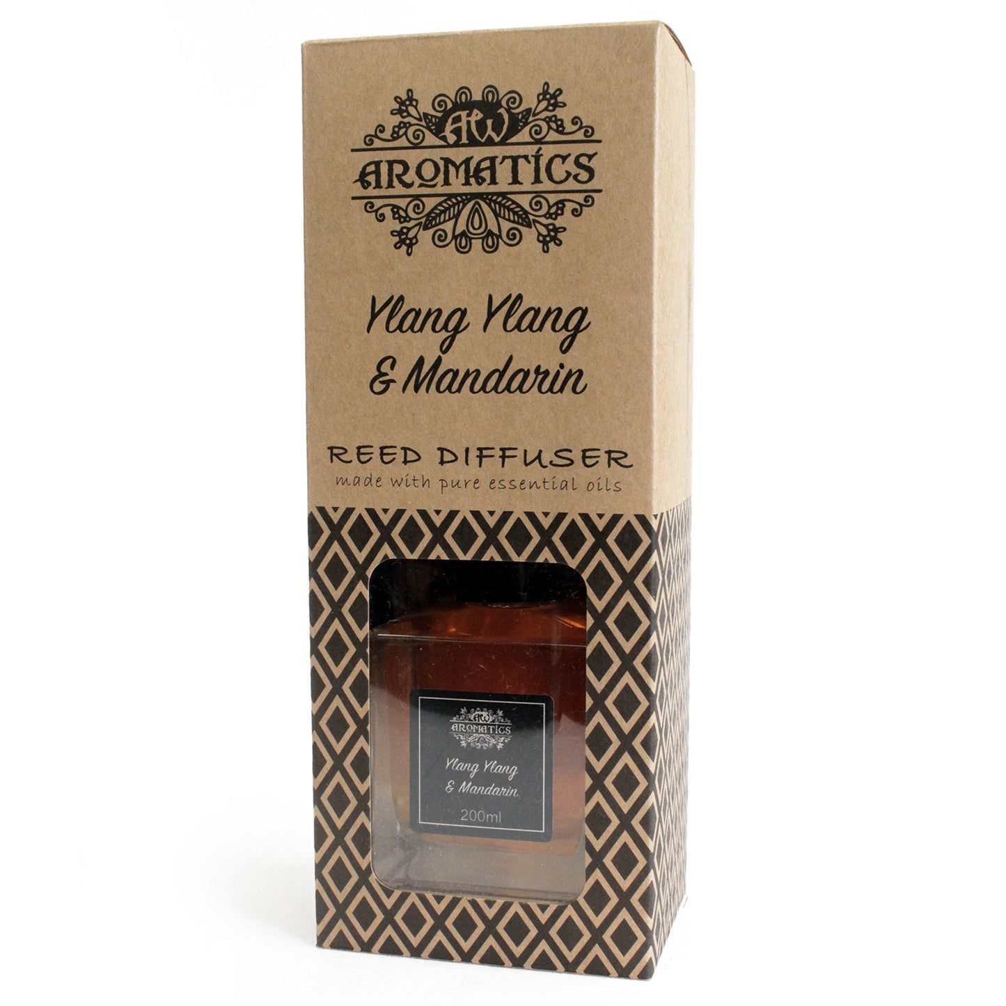 Essential Oil Reed Diffuser - 200ml Ylang Ylang & Mandarin