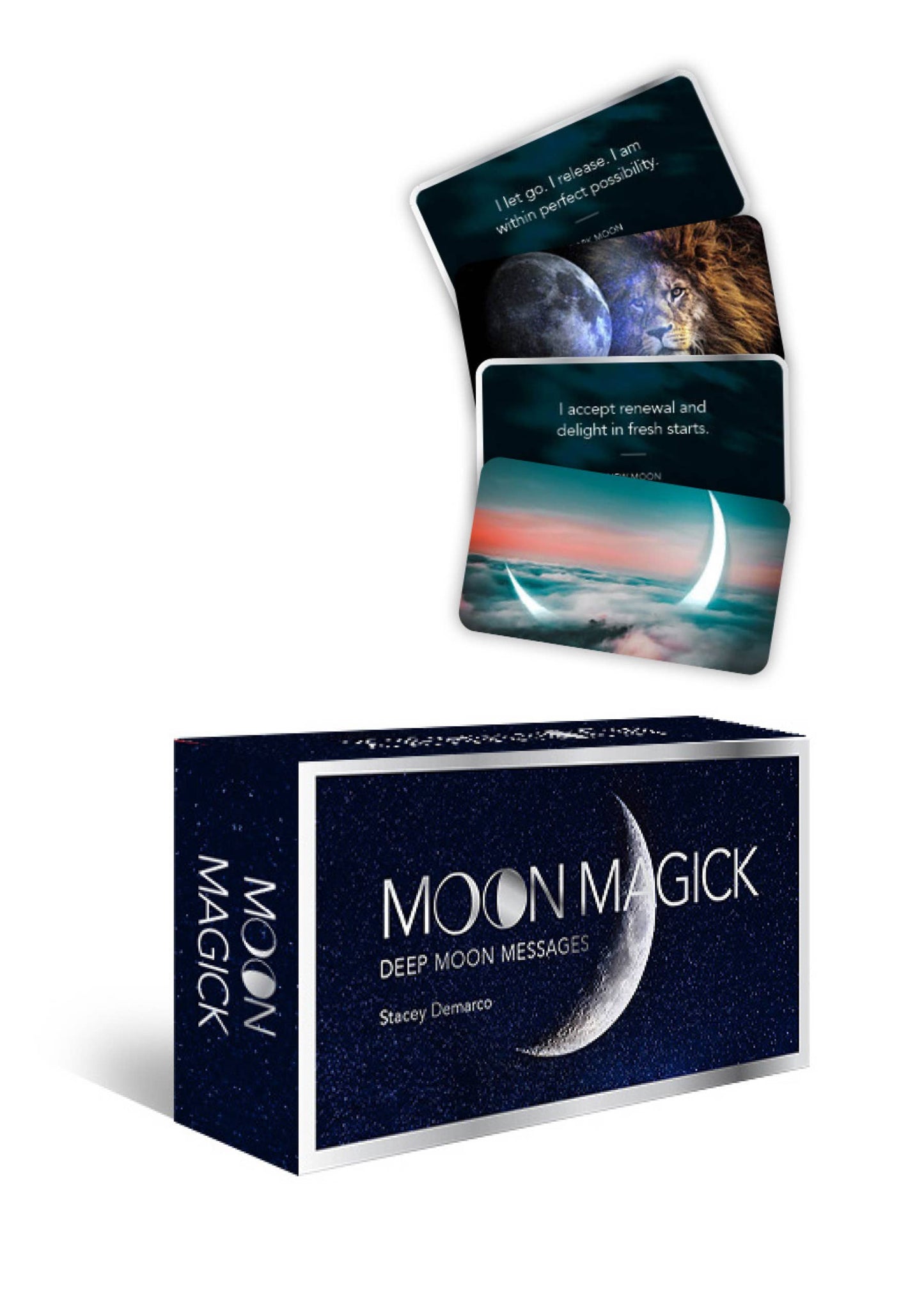 Moon Magick card set with packaging on a white background