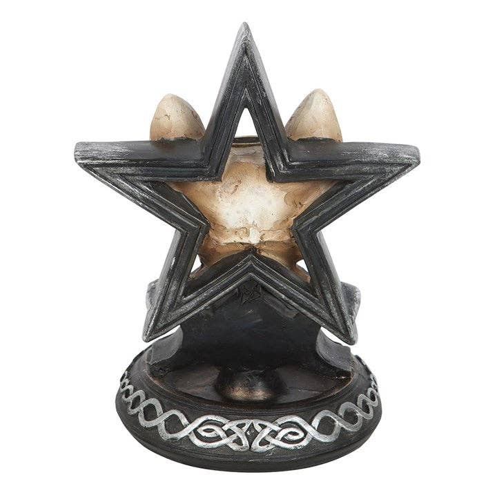 Gothic Cat Skull Backflow Incense Burner