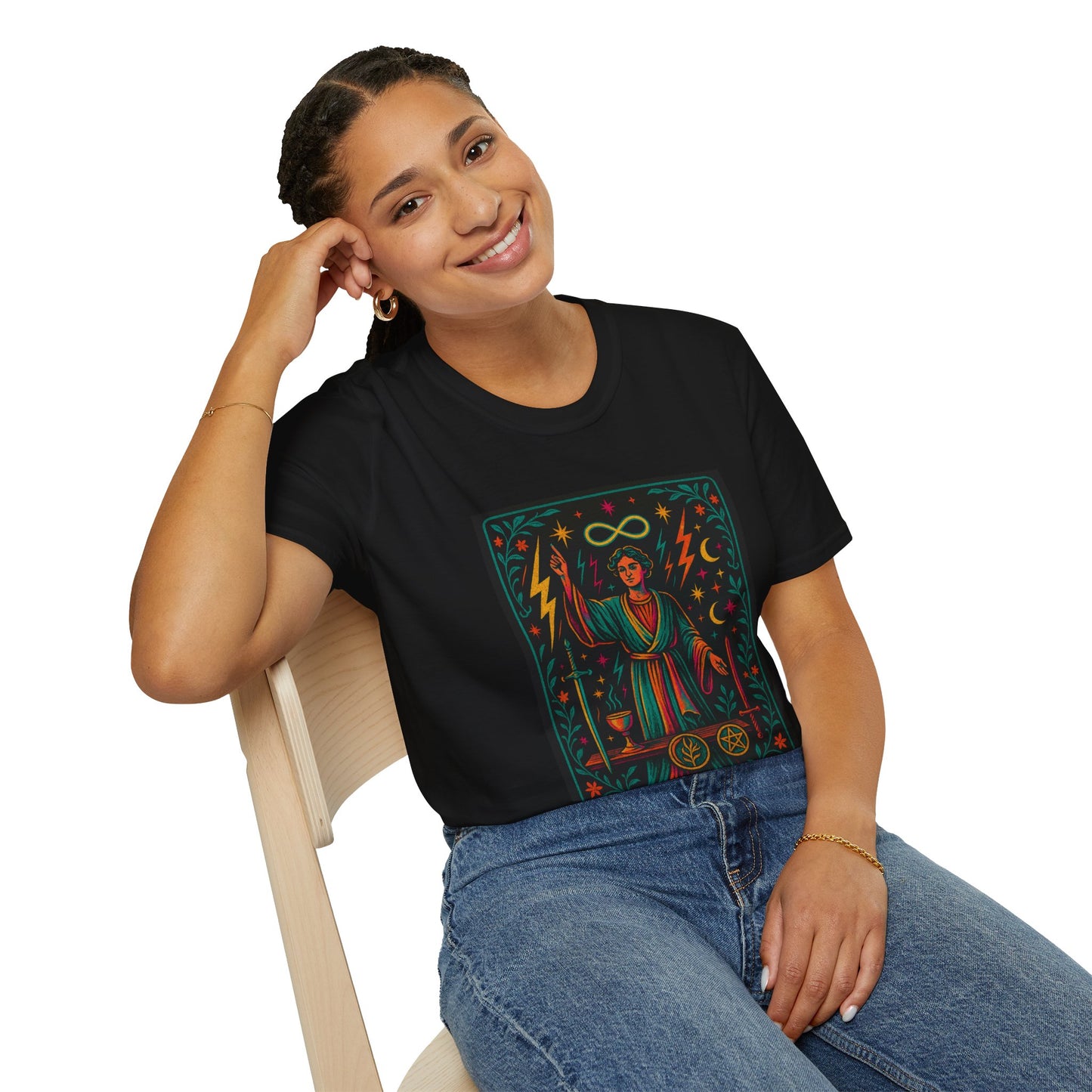 The Magician Unisex Softstyle T-Shirt - Enchanting Design for Mystical Souls