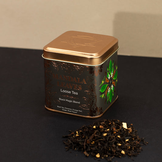 Mandala Leaves black magic blend loose tea
