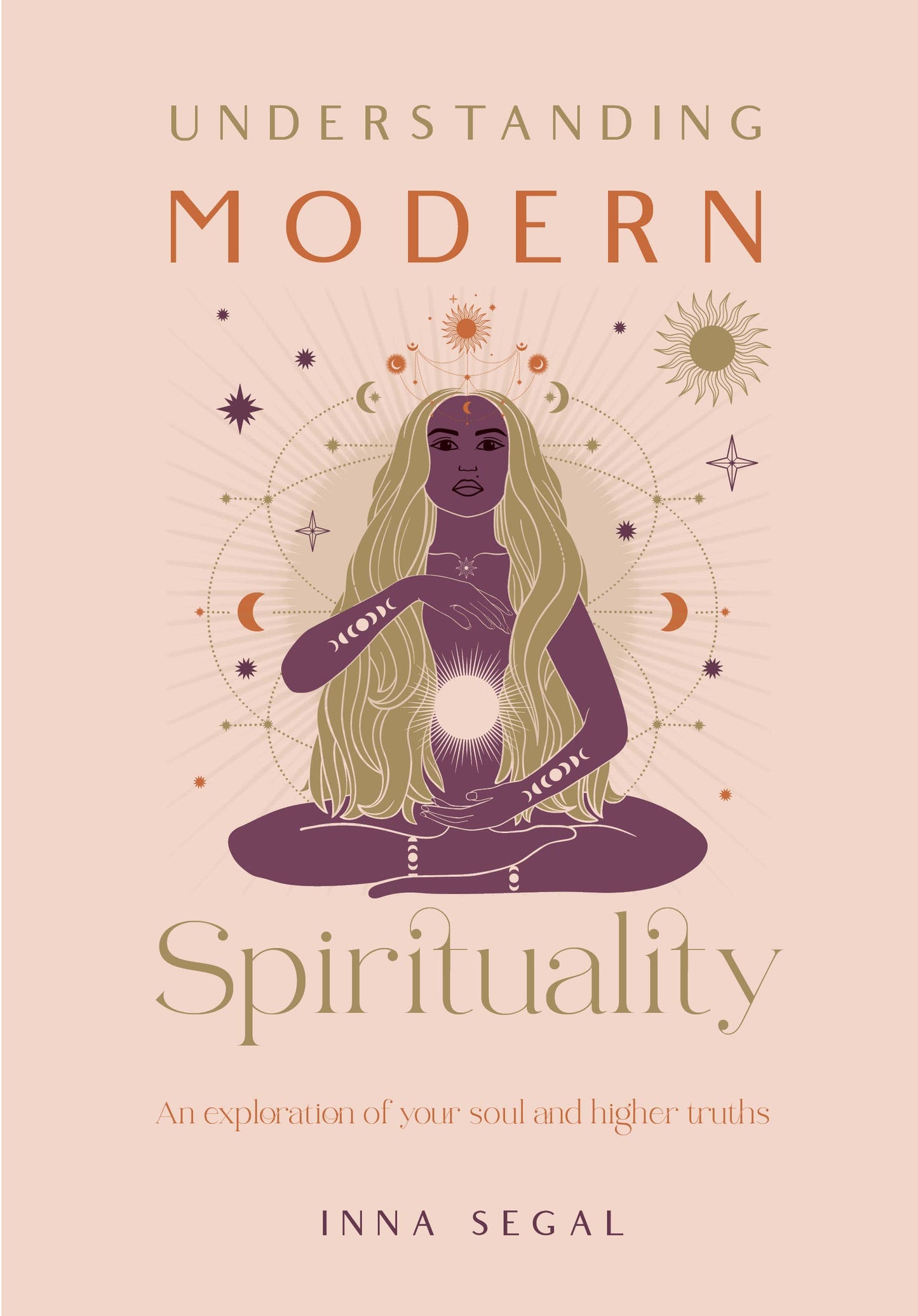 Book cover of 'Understanding Modern Spirituality' with a person in a meditative pose on a pink background.
