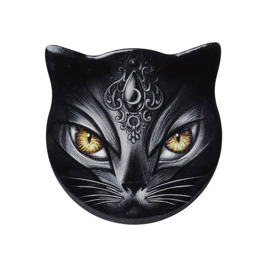 Sacred Cat: Cat Shaped (Ceramic Coaster)