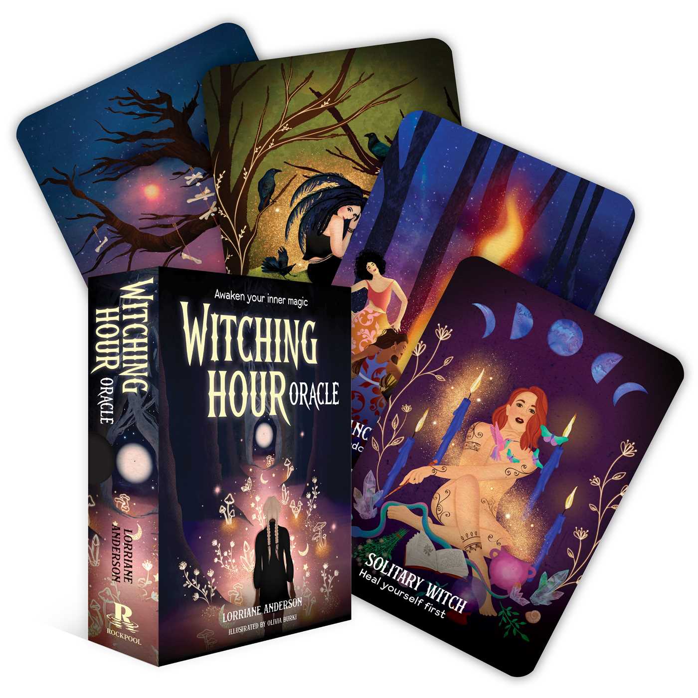 Witching Hour Oracle cards with a box on a white background