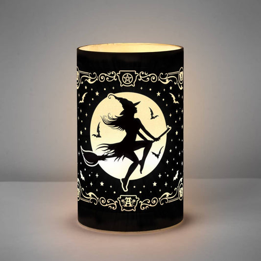 Witch by Moonlight Lantern (LED Lamp)