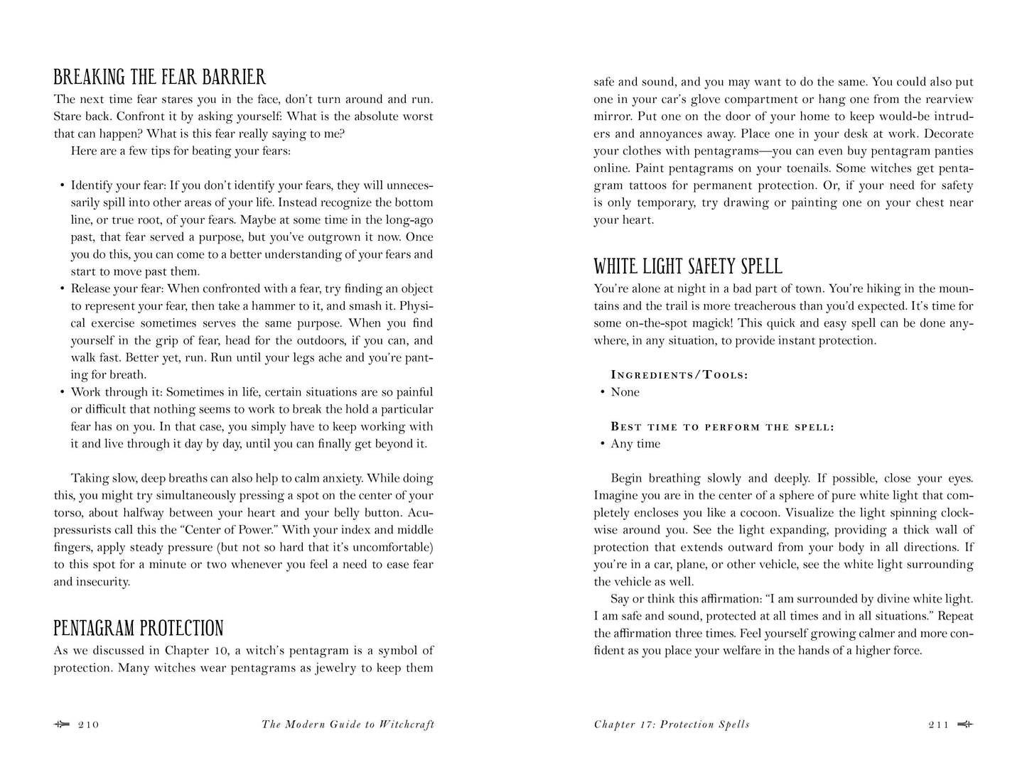 Text page from a book or manual on witchcraft, featuring instructions and spells.