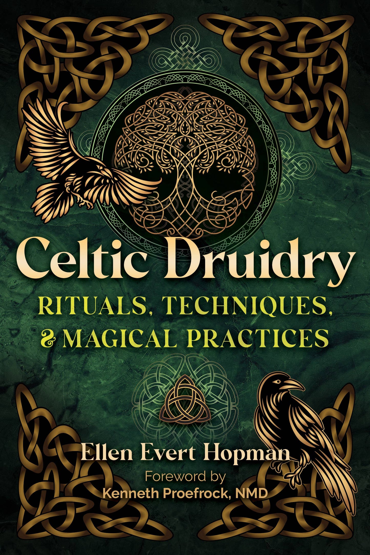 Book cover of 'Celtic Druidry' with decorative elements and text.