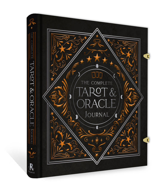 Black and gold 'The Complete Tarot & Oracle Journal' on a white background