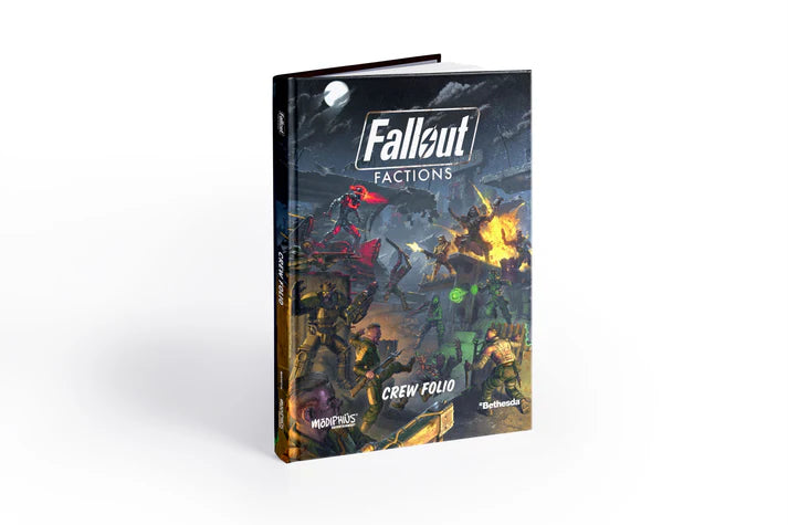 Book titled 'Fallout: Factions' with colorful cover design on a white background